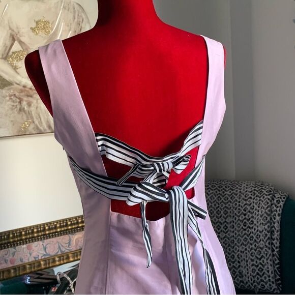 TARA JARMON PINK SILK MIDI DRESS - Picture 6 of 12